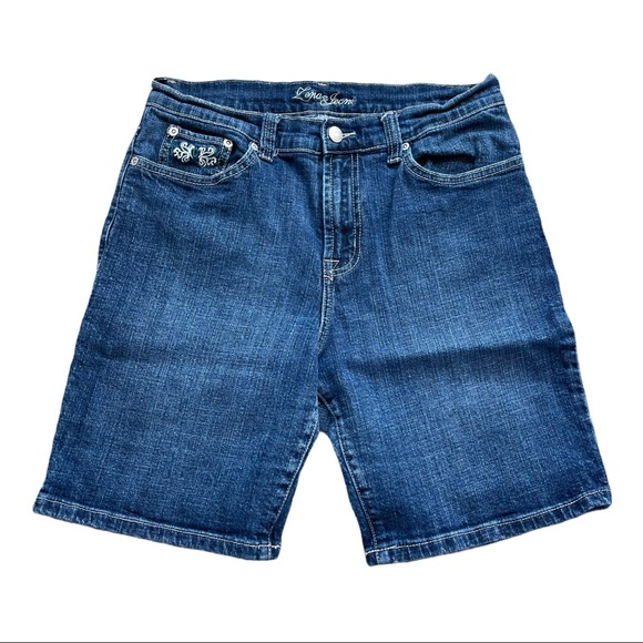 ZENA JEANS denim shorts embroidered accents women's size 6 - Picture 2 of 10